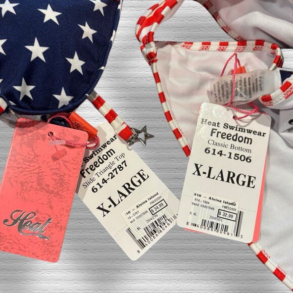 Heat Swimwear Patriotic Triangle Top And Classic Bottoms Bikini - Picture 5 of 5